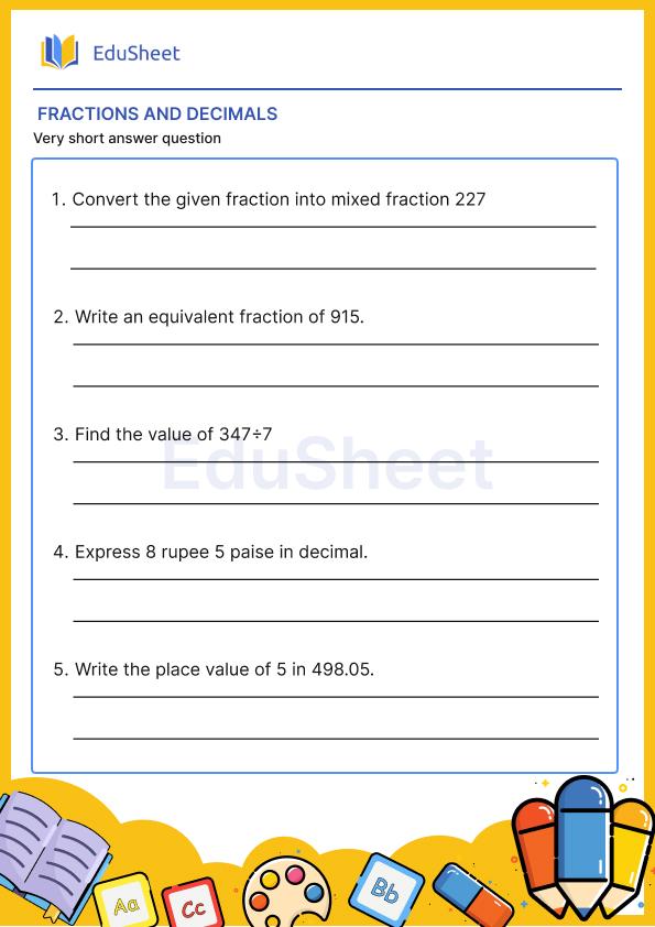 Fractions and Decimals