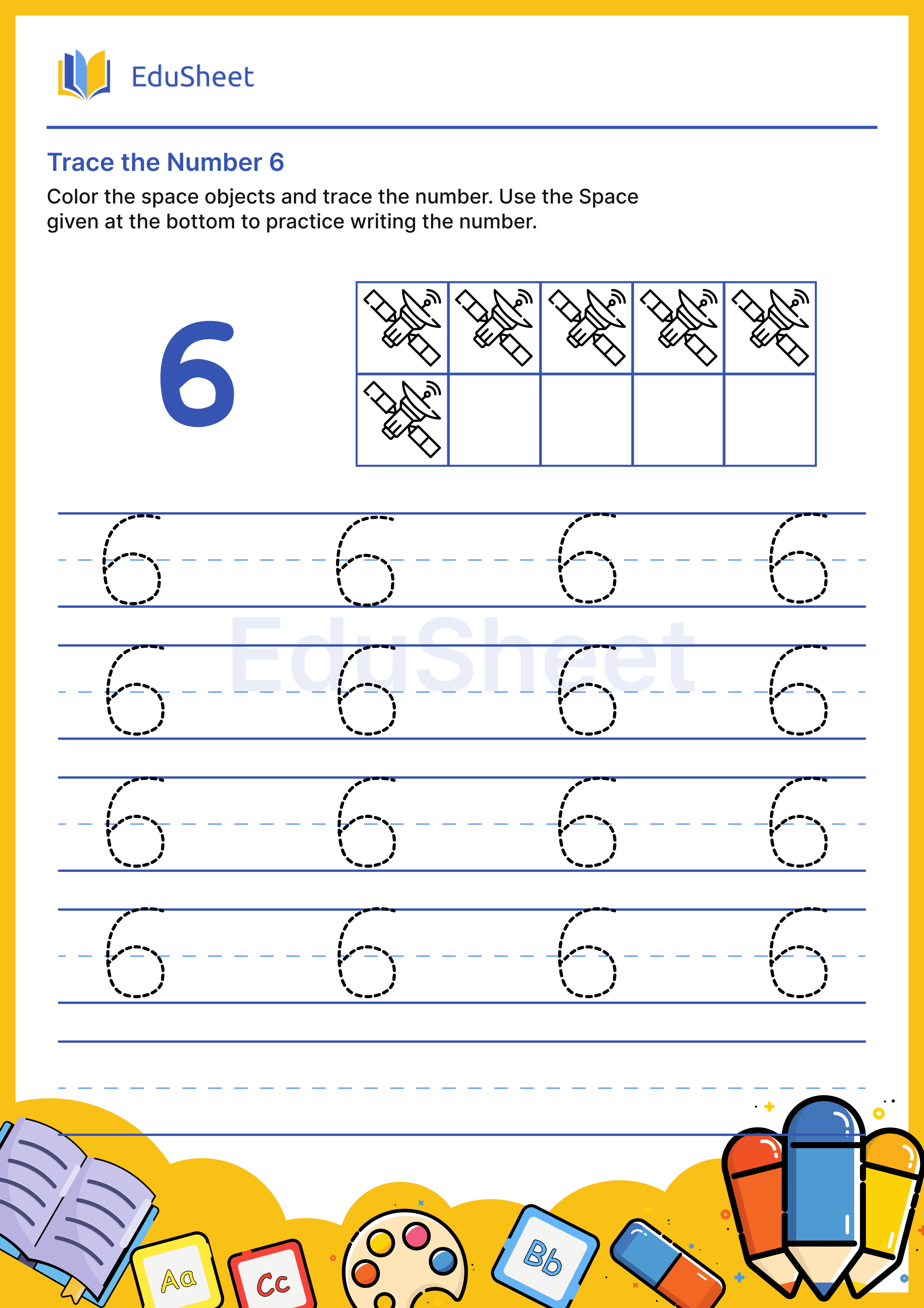 Trace the Number of Space objects 6