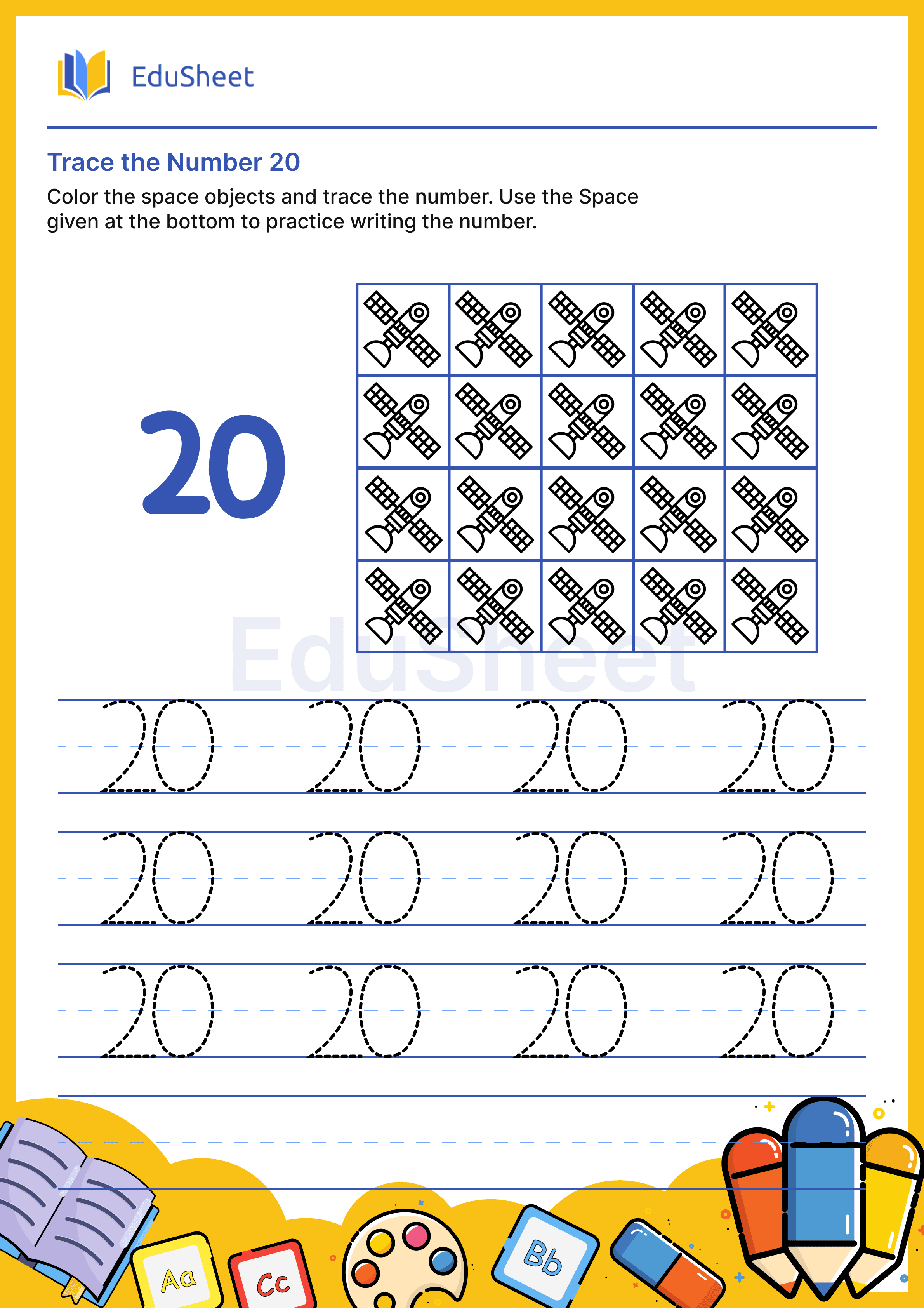 Trace the Number of Space objects 20