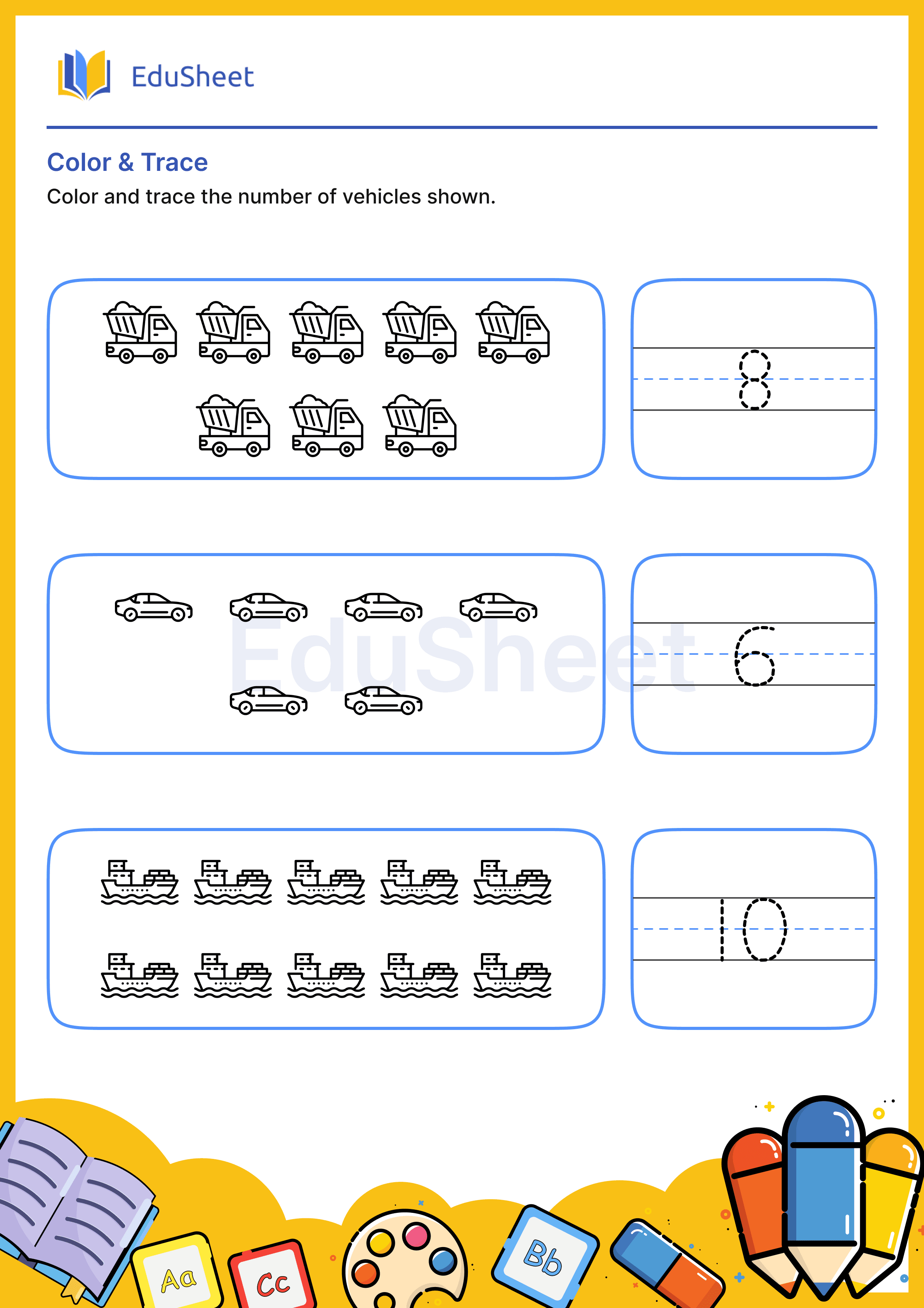 Color Vehicles and Trace Numbers 29