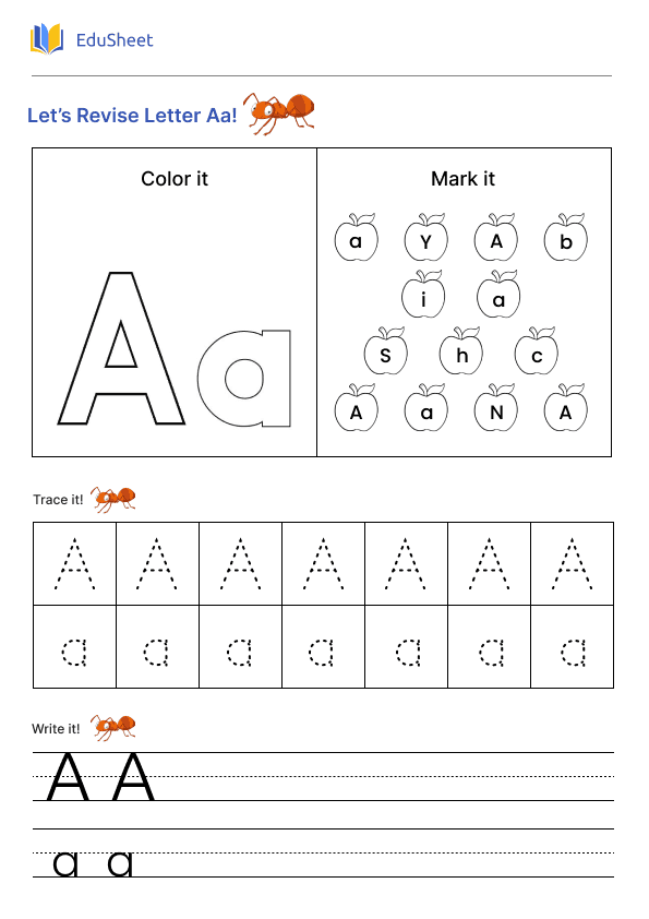 Let’s Revise Letter Aa!