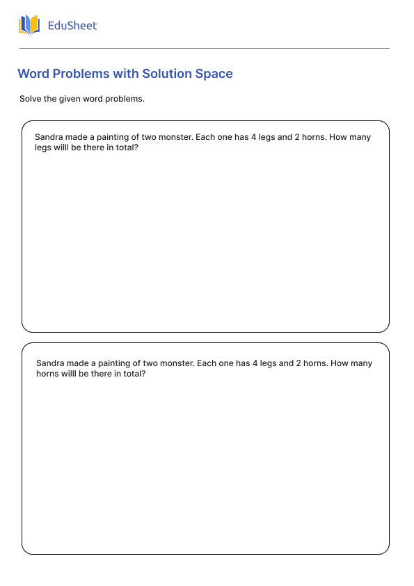 Word Problems with Solution Space