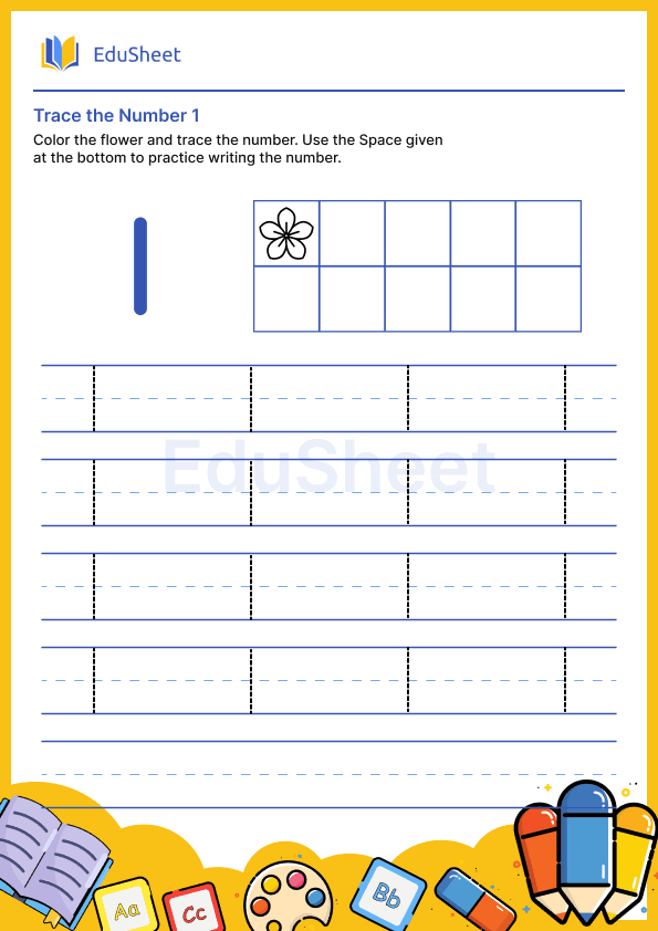 Trace the Number of Flowers 1