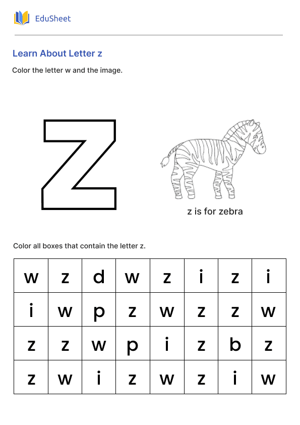 Learn About Letter z