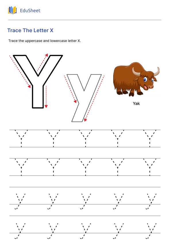 Trace The Letter Y