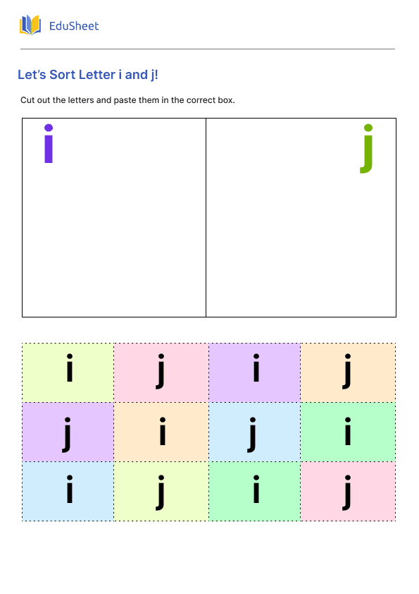 Let’s Sort Letter i and j!