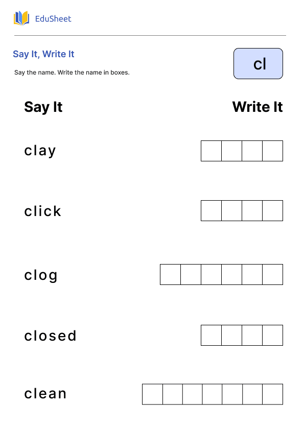 Say It, Write It Part 3