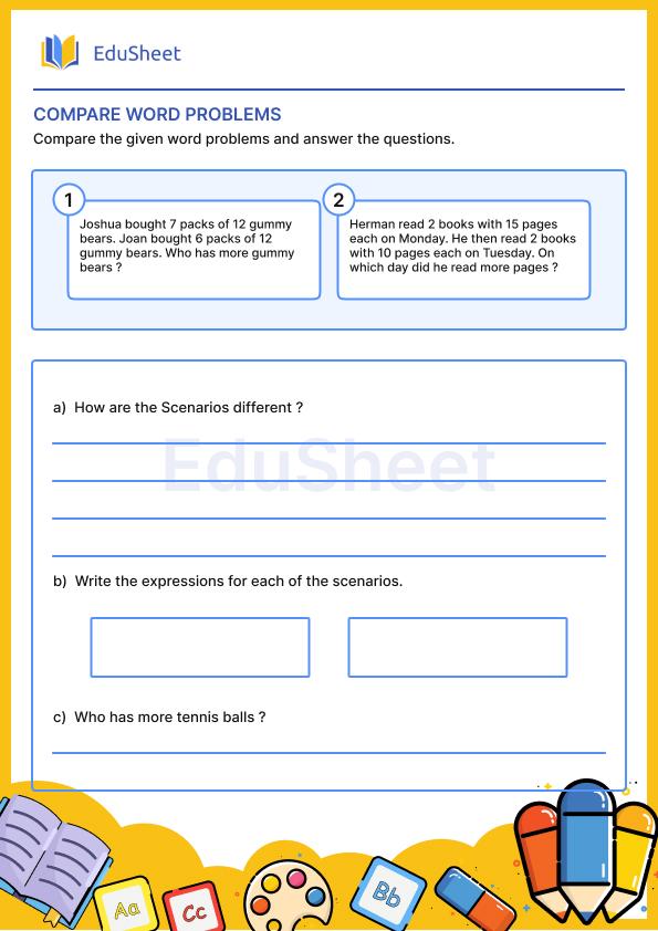 Compare word problems