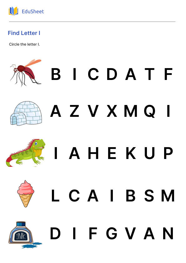 Find Letter I