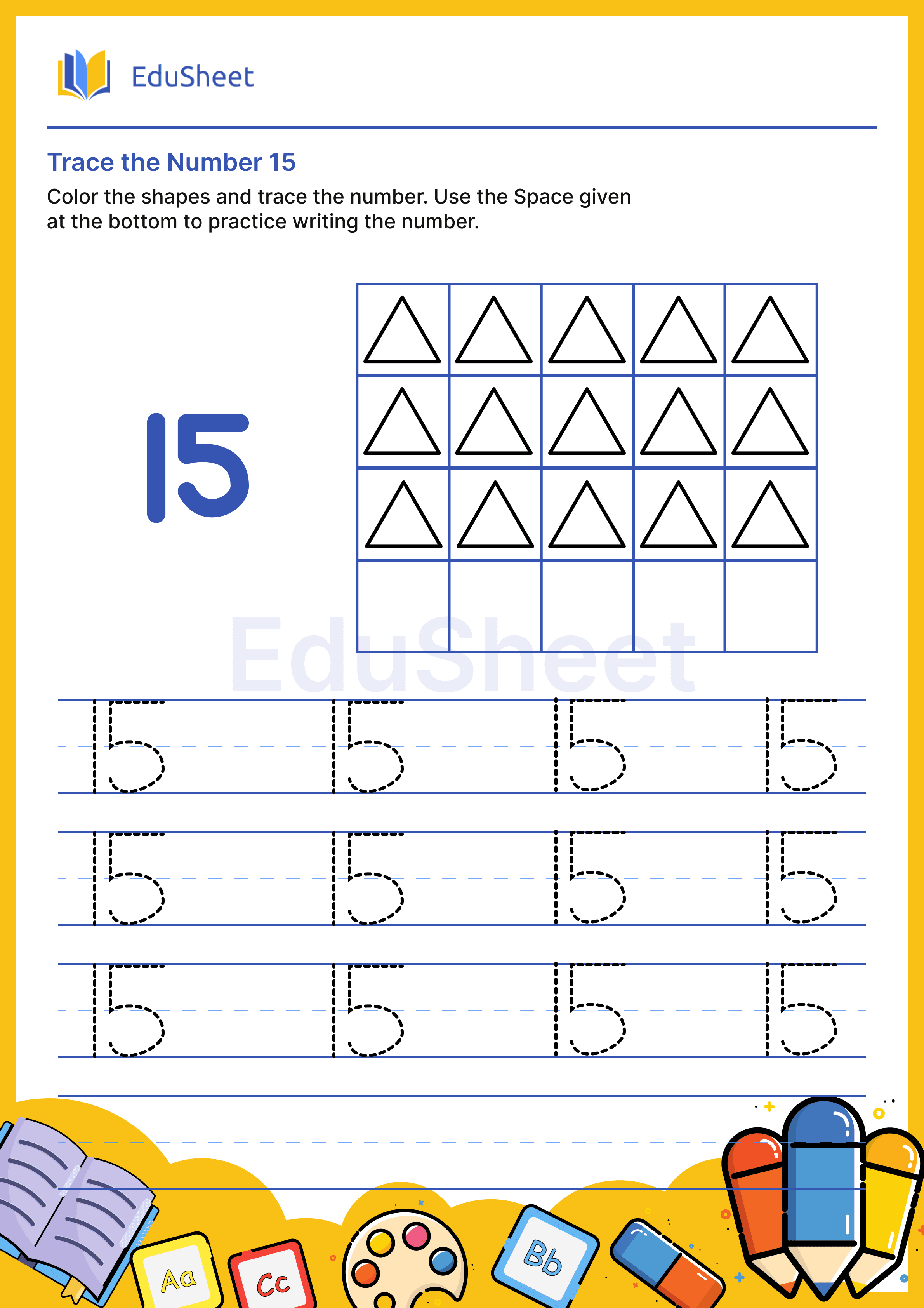 Trace the Number of Shapes 15