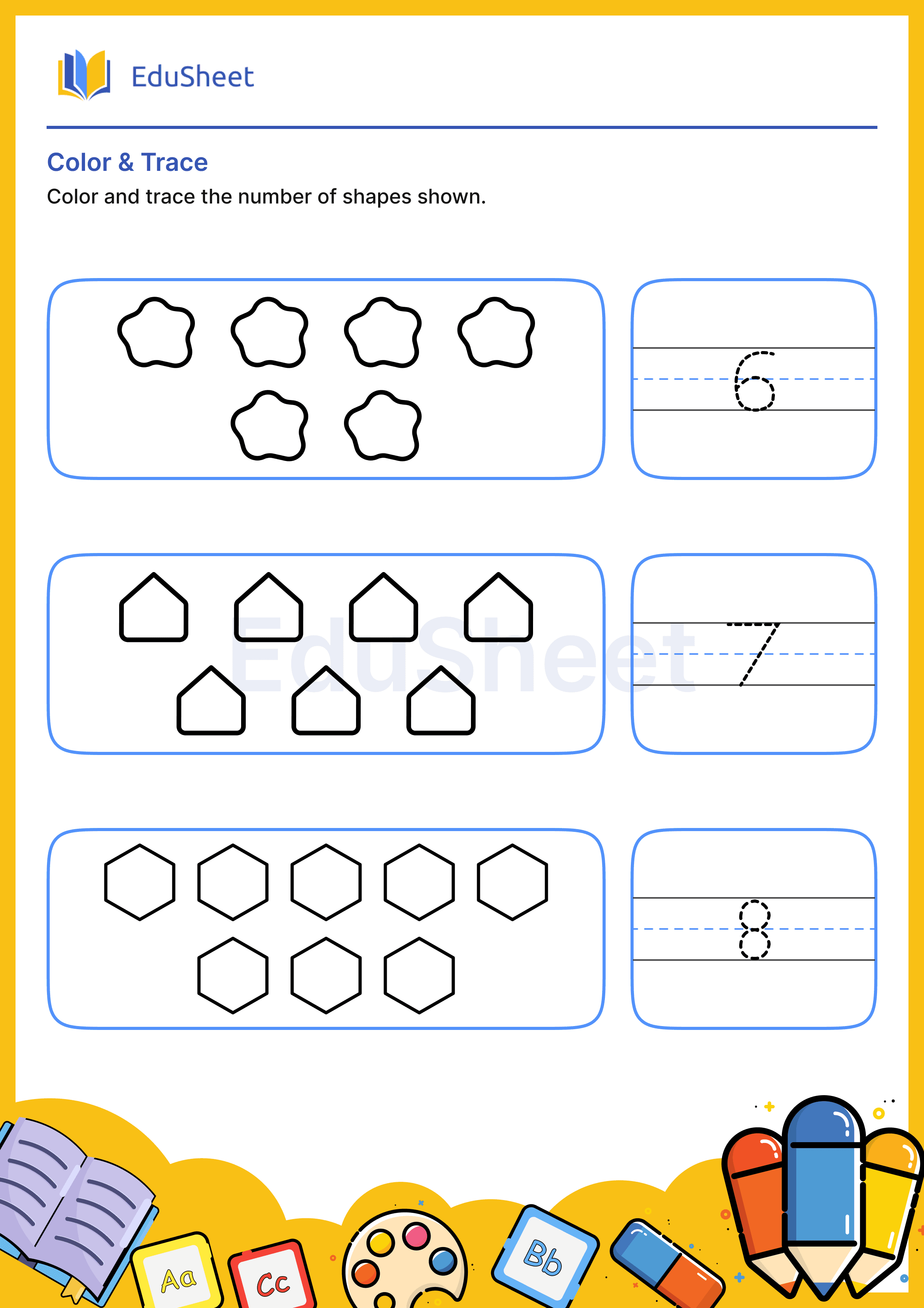 Color Shapes and Trace Numbers 26