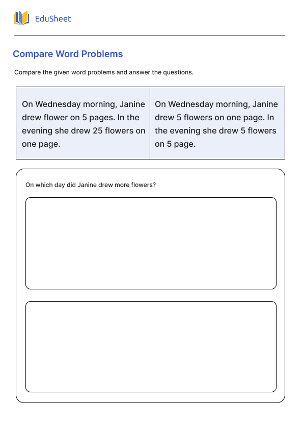 Compare Word Problems Part 1