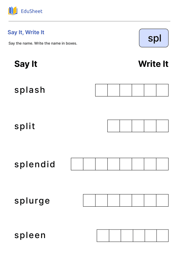 Say It, Write It Part 11