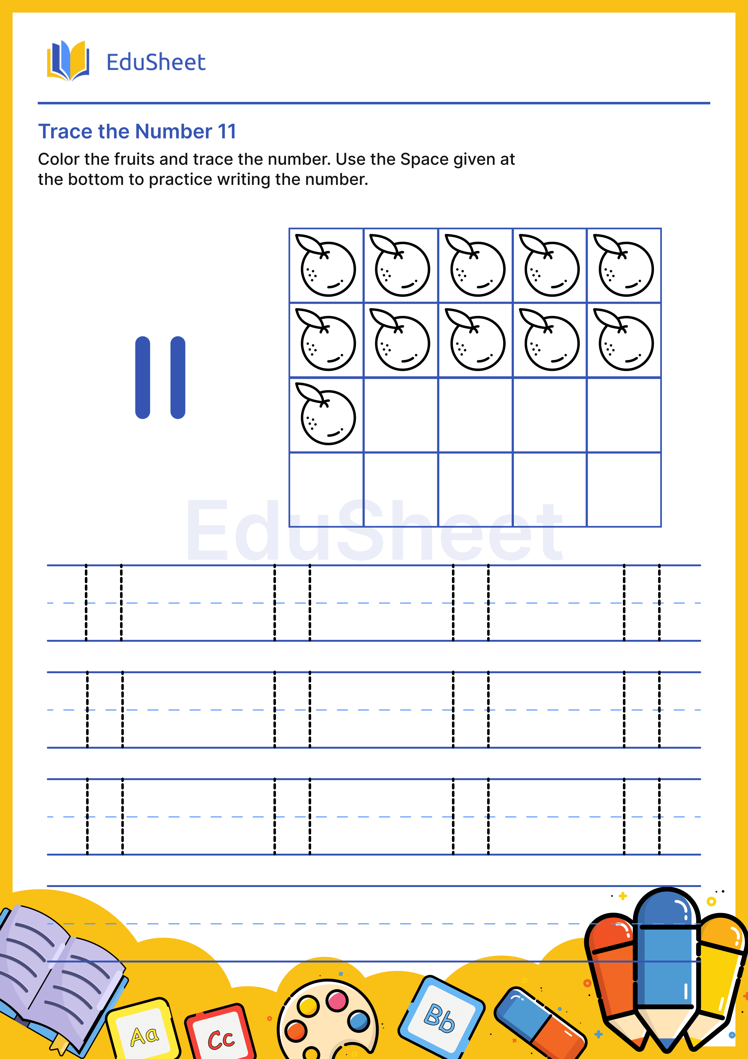 Trace the Number of fruits 11