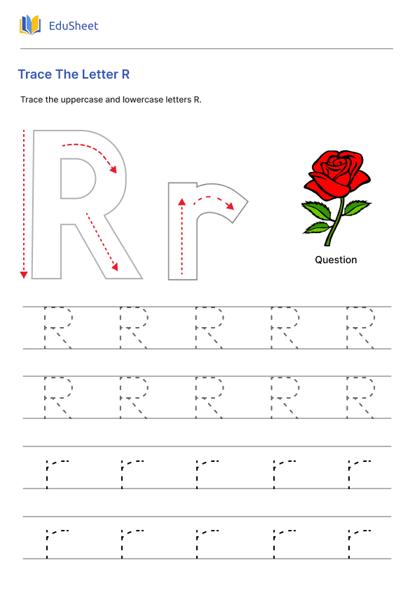 Trace The Letter R