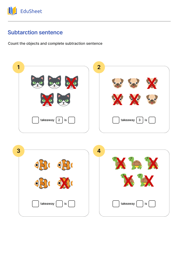 Subtarction sentence