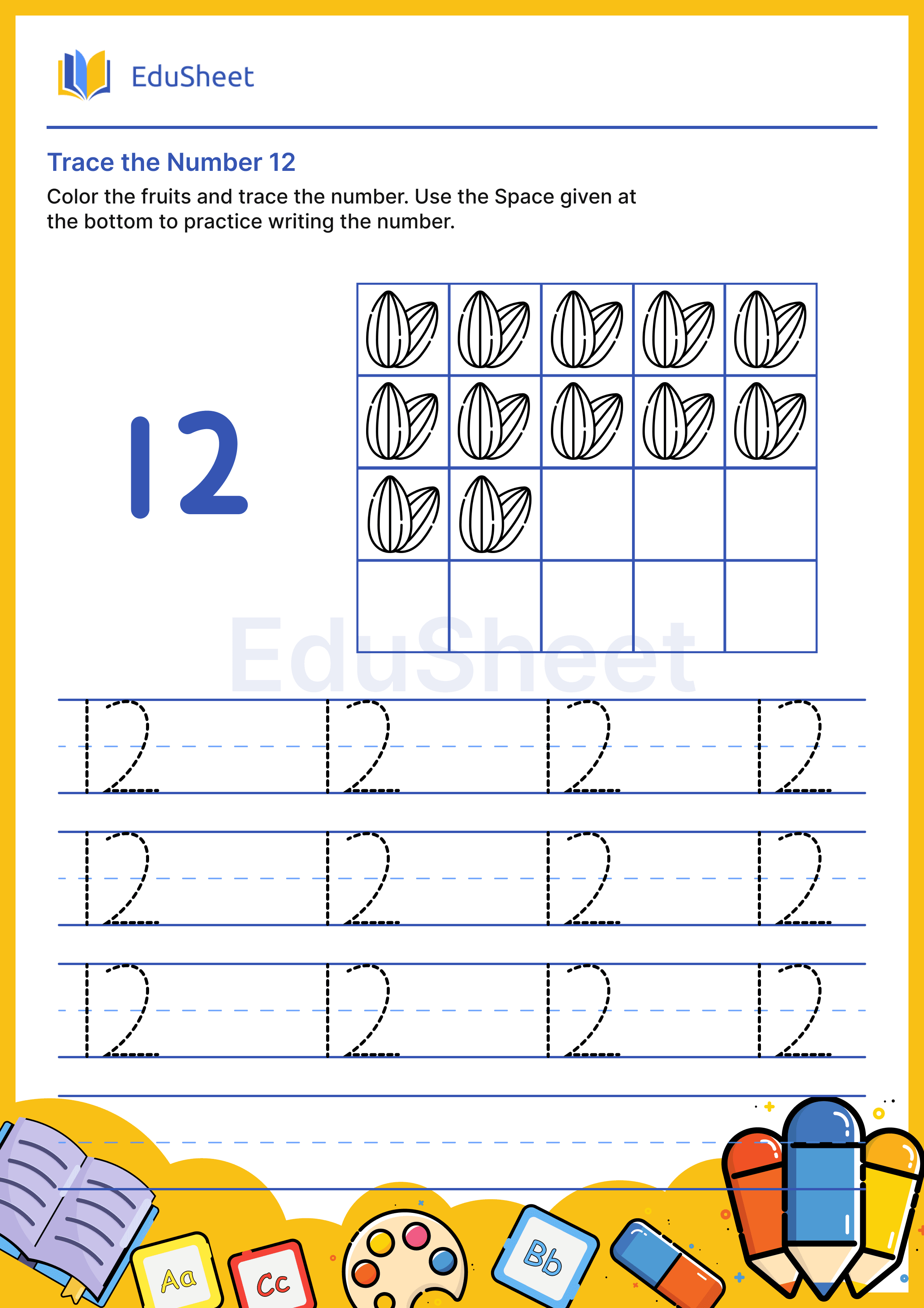 Trace the Number of fruits 12
