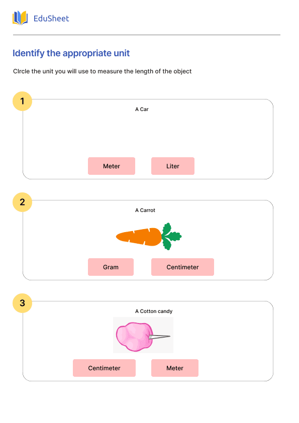 Identify the appropriate unit