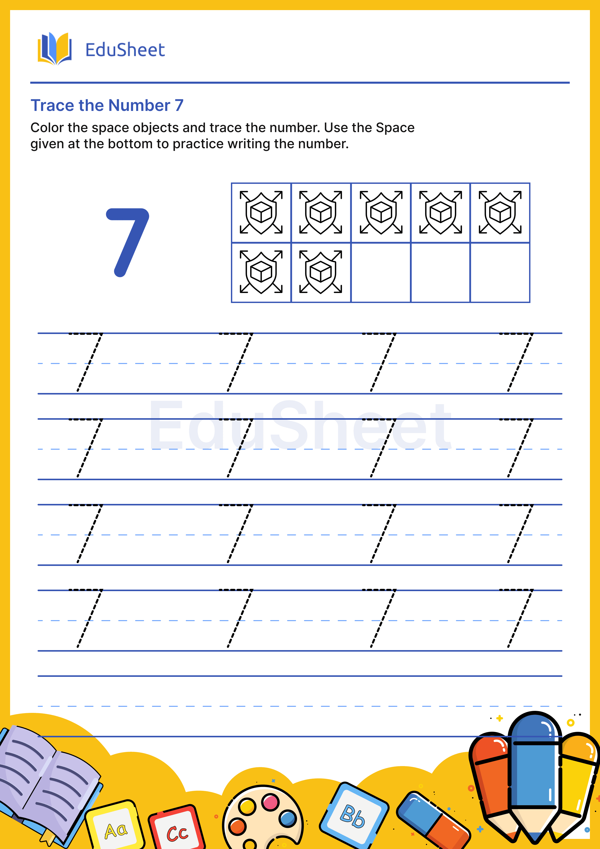 Trace the Number of Space objects 7