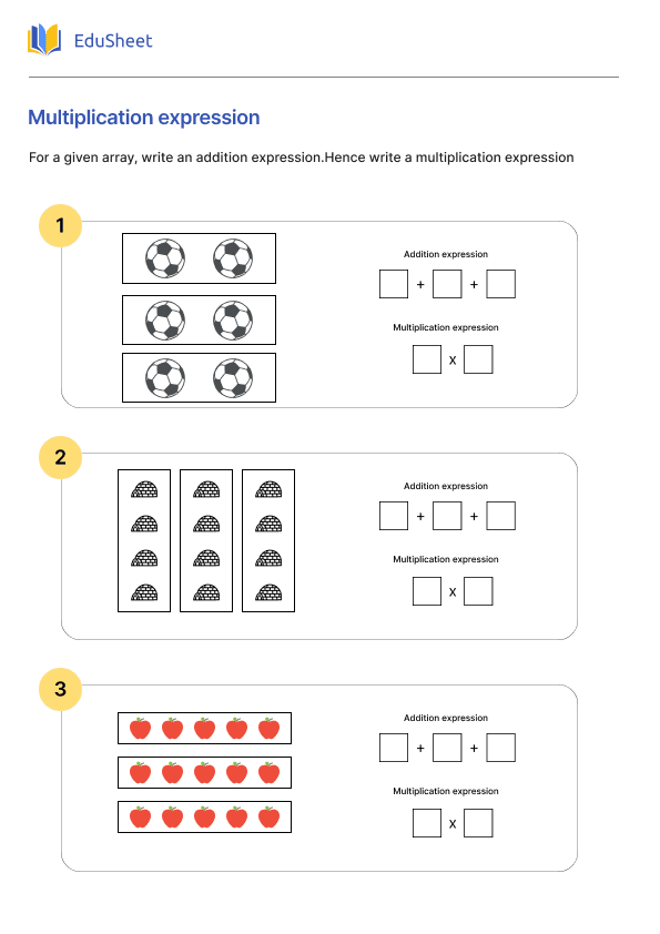 Multiplication using arrays