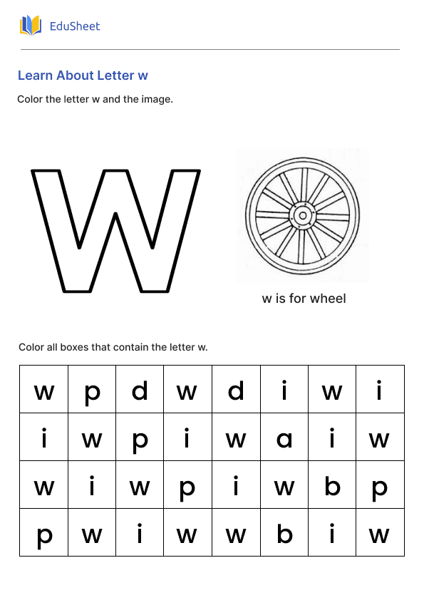 Learn About Letter w