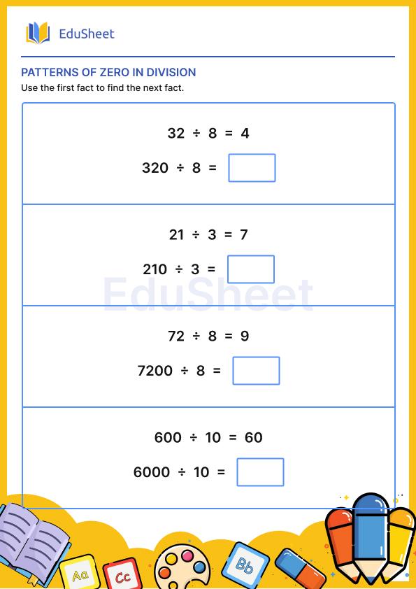 Pattern of zero in division