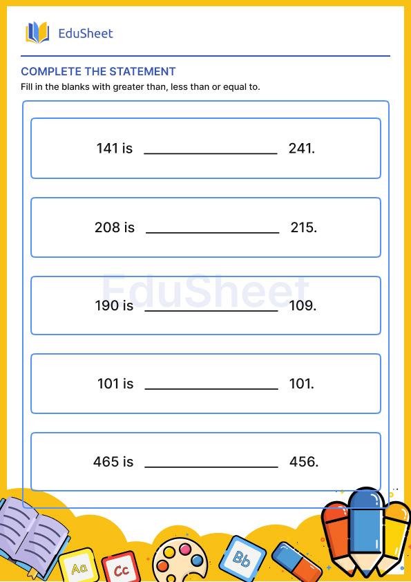 Compare three digits number with Words