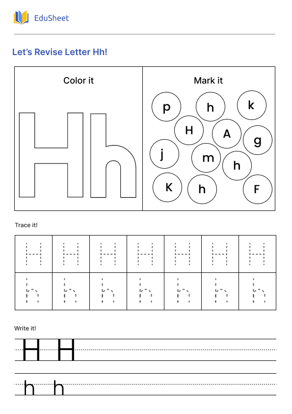 Let’s Revise Letter Hh!