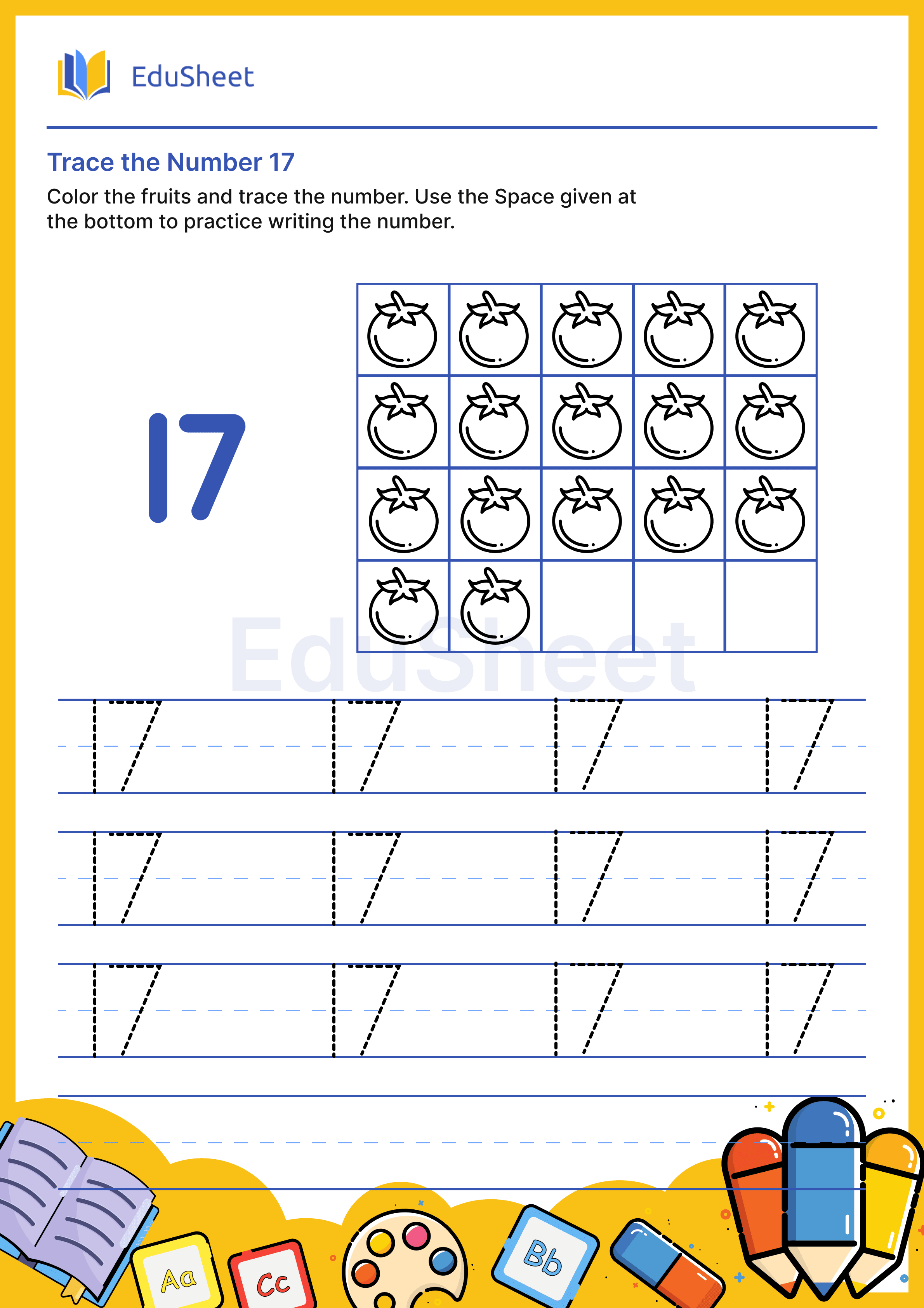 Trace the Number of fruits 17