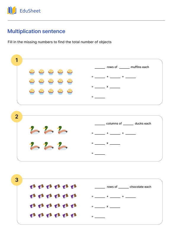 Multiplication sentence Part 2
