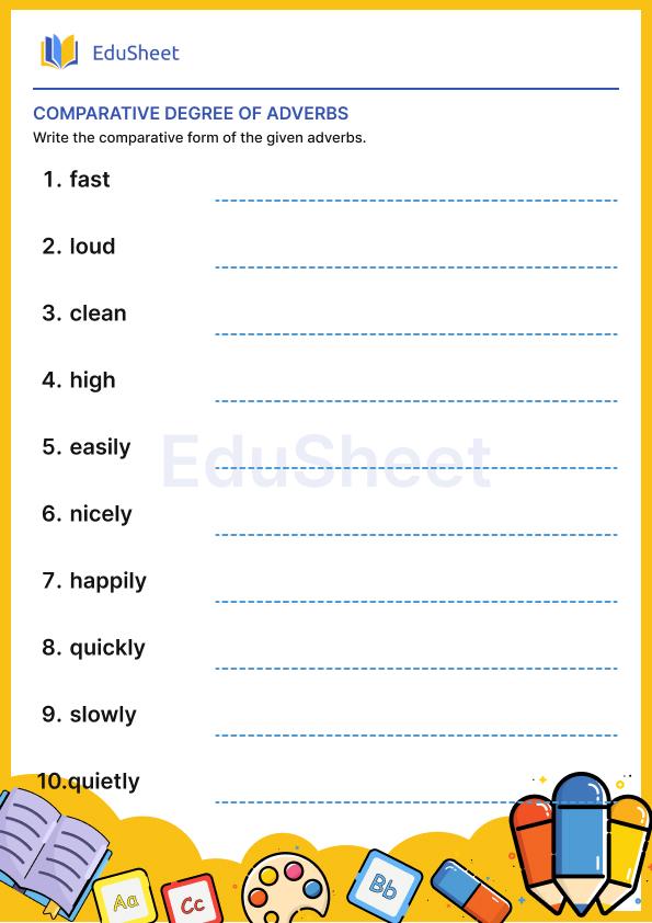 Comparative degree of adverbs