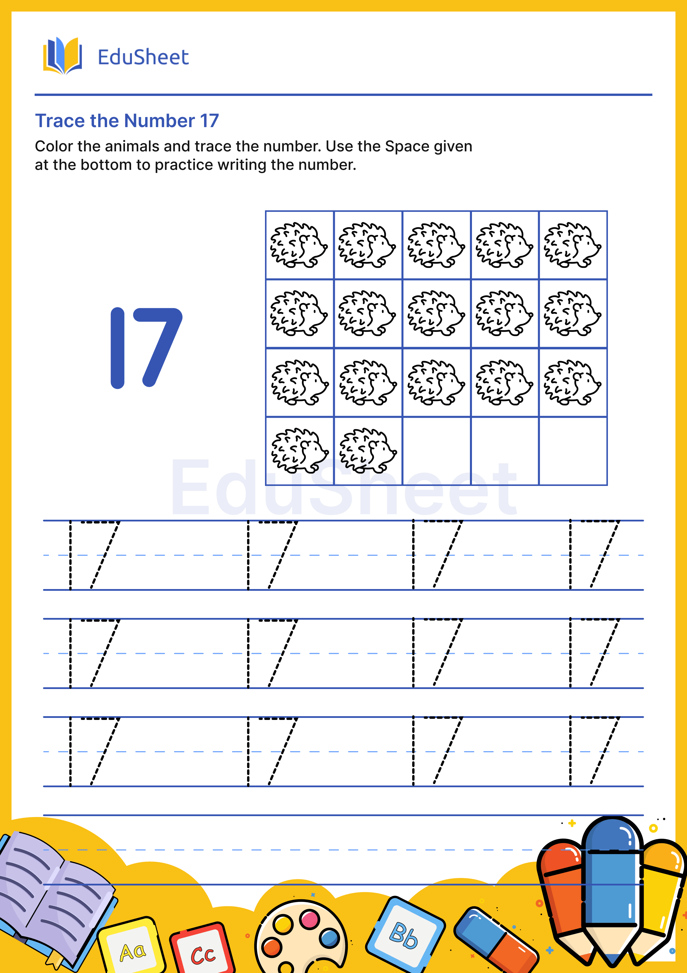 Trace the Number of Animals 17