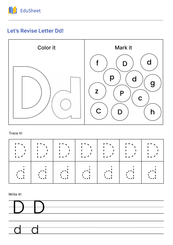Let’s Revise Letter Dd!