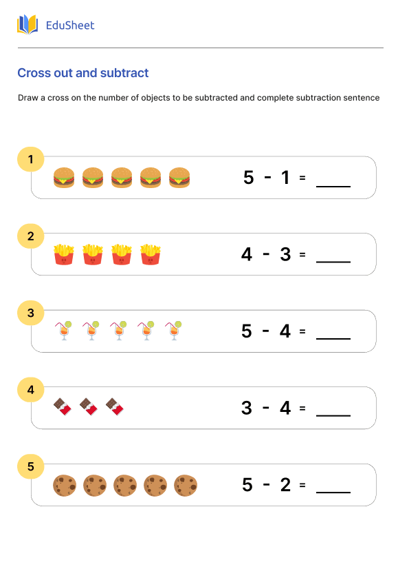 Cross out and subtract