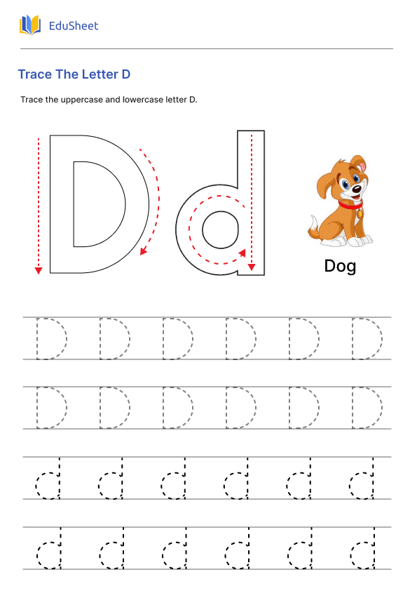 Trace The Letter D 1