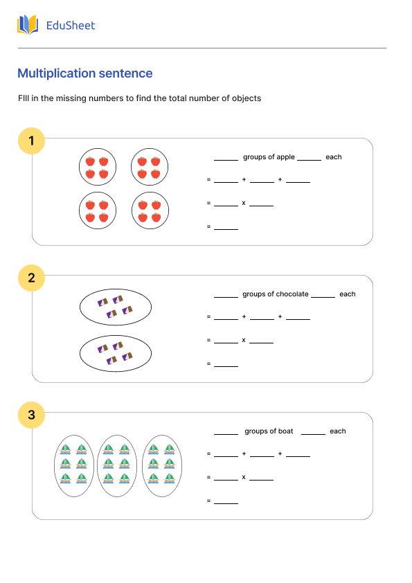 Multiplication sentence Part 3
